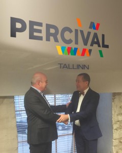 John-Arne Haugerud, CEO of VPS and Chris Richardson, CEO of Percival at the contract signing.